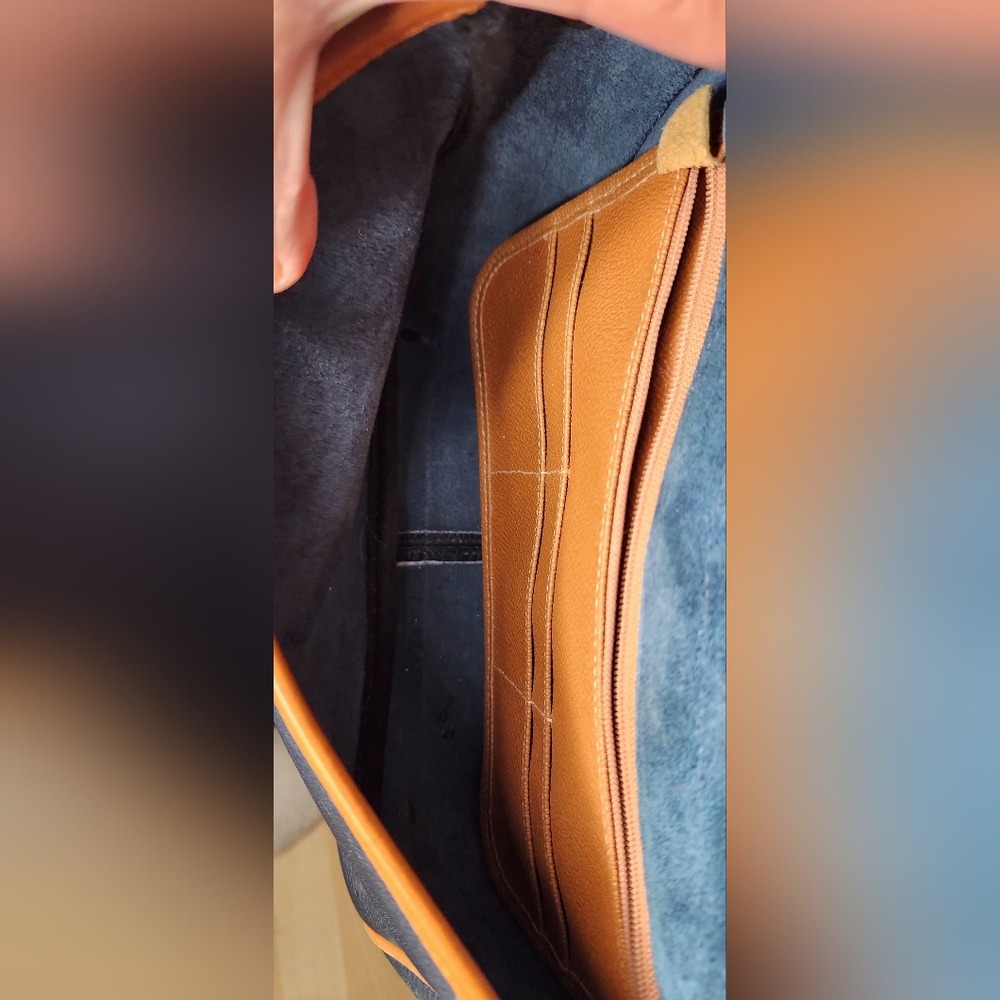 Dooney & Bourke vintage equestrian all weather leather crossbody bag, navy - Picture 9 of 16